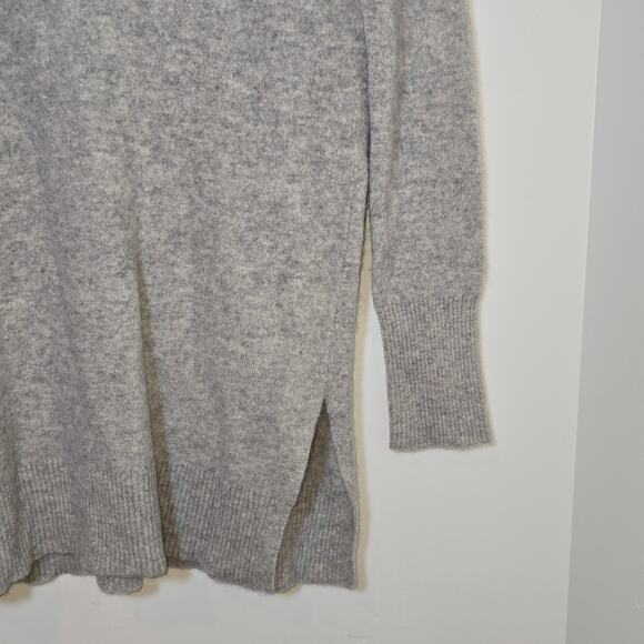 Womens 100% Cashmere Mock Neck SweaterSize S Long Sleeve Gray - Picture 7 of 8